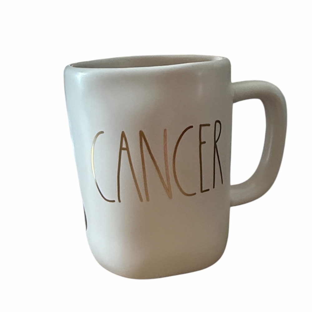 Rae Dunn Cancer astrology sign mug constellation star sign cream gold